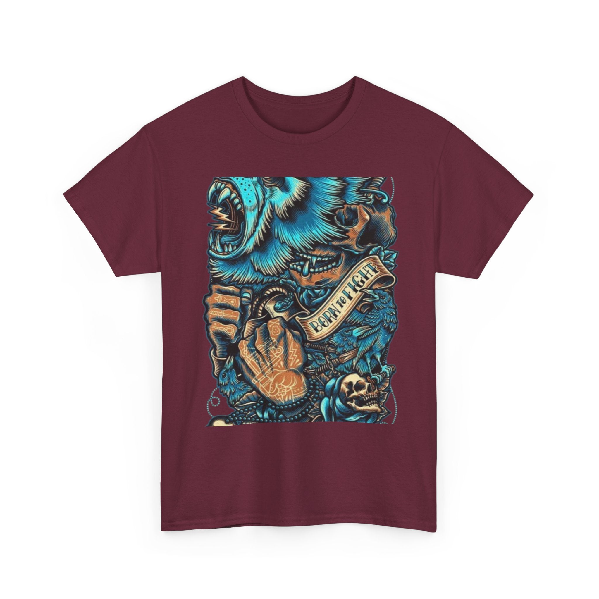 Bear Skull Tattoo Art Tee ("Fearless")