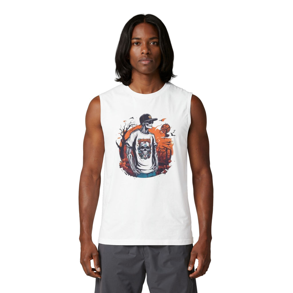 Skull Skateboarder Muscle Tank — Urban Graphic Sleeveless Tee