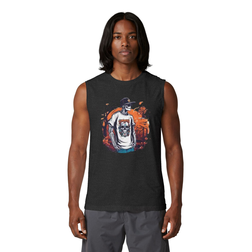 Skull Skateboarder Muscle Tank — Urban Graphic Sleeveless Tee