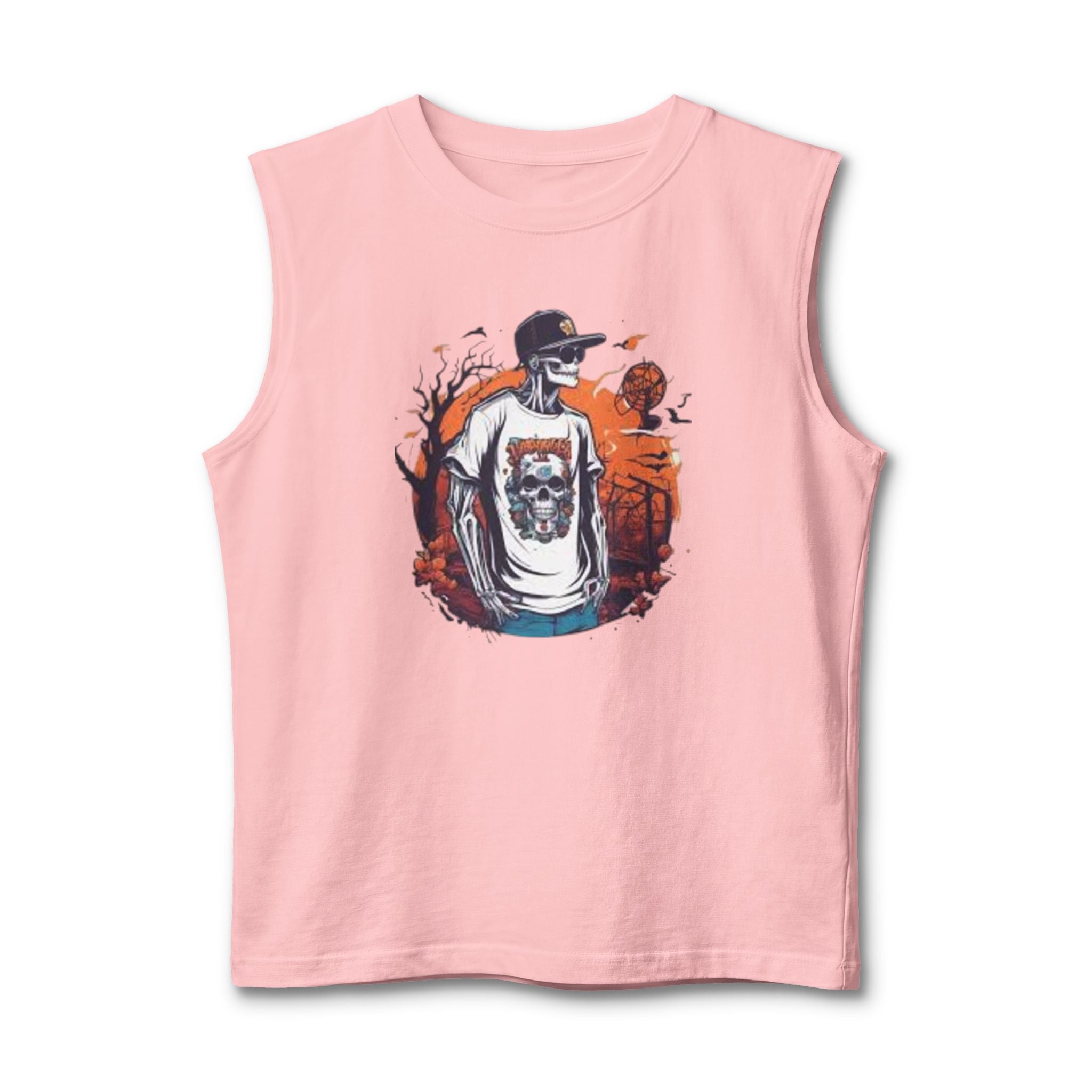 Skull Skateboarder Muscle Tank — Urban Graphic Sleeveless Tee