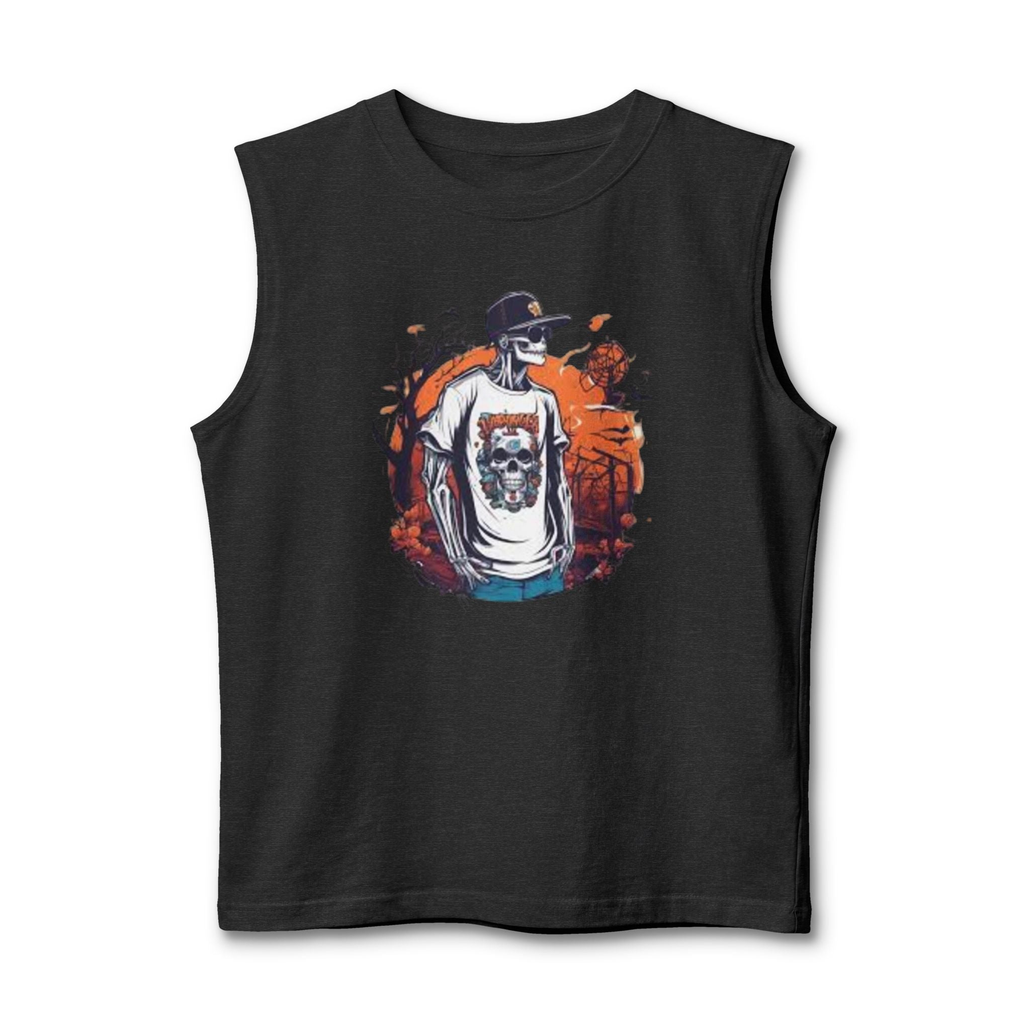 Skull Skateboarder Muscle Tank — Urban Graphic Sleeveless Tee