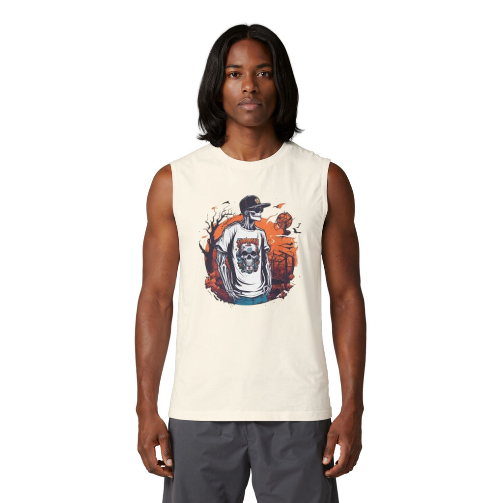 Skull Skateboarder Muscle Tank — Urban Graphic Sleeveless Tee